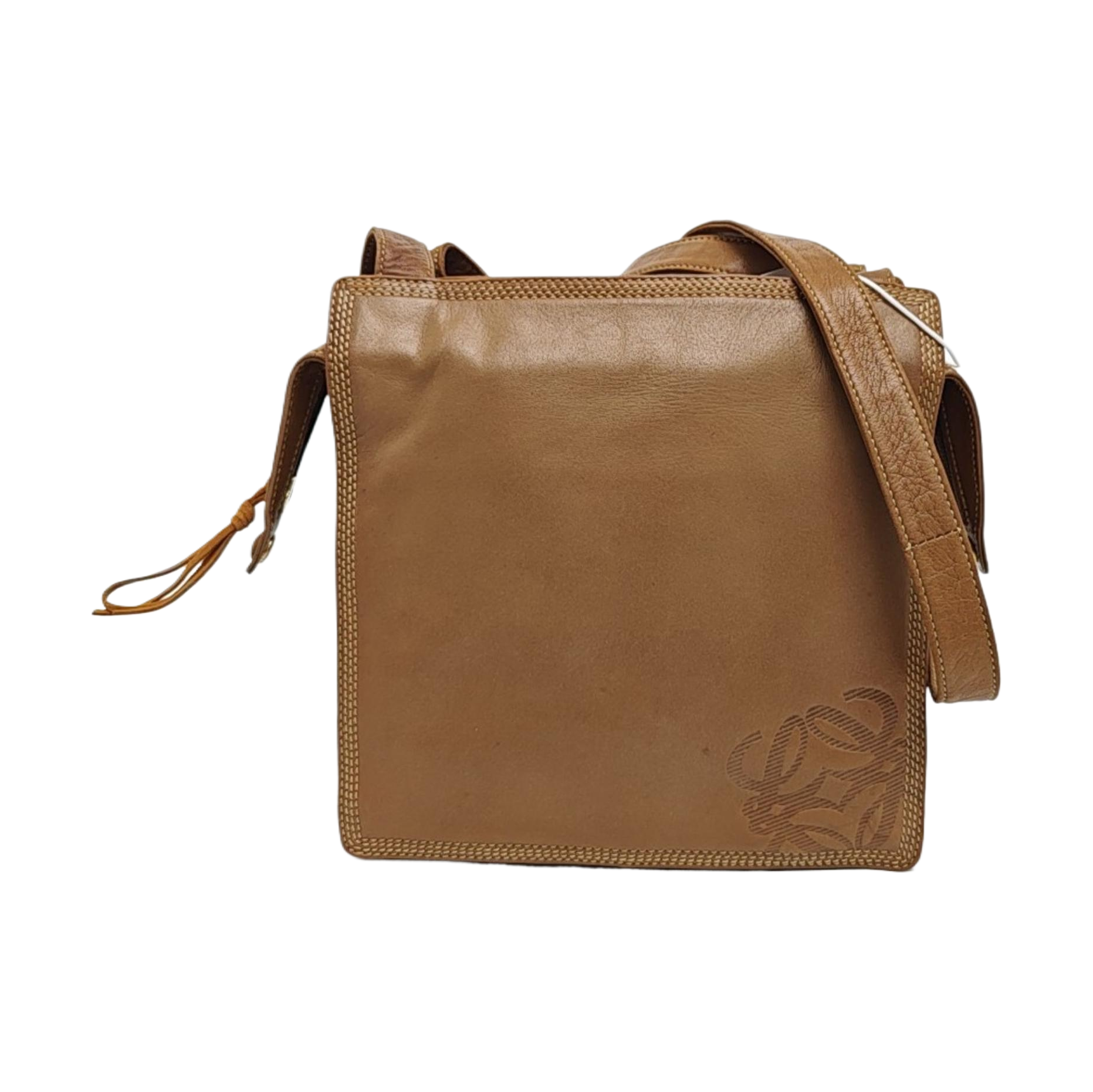 Lambskin Shoulder Bag Brown