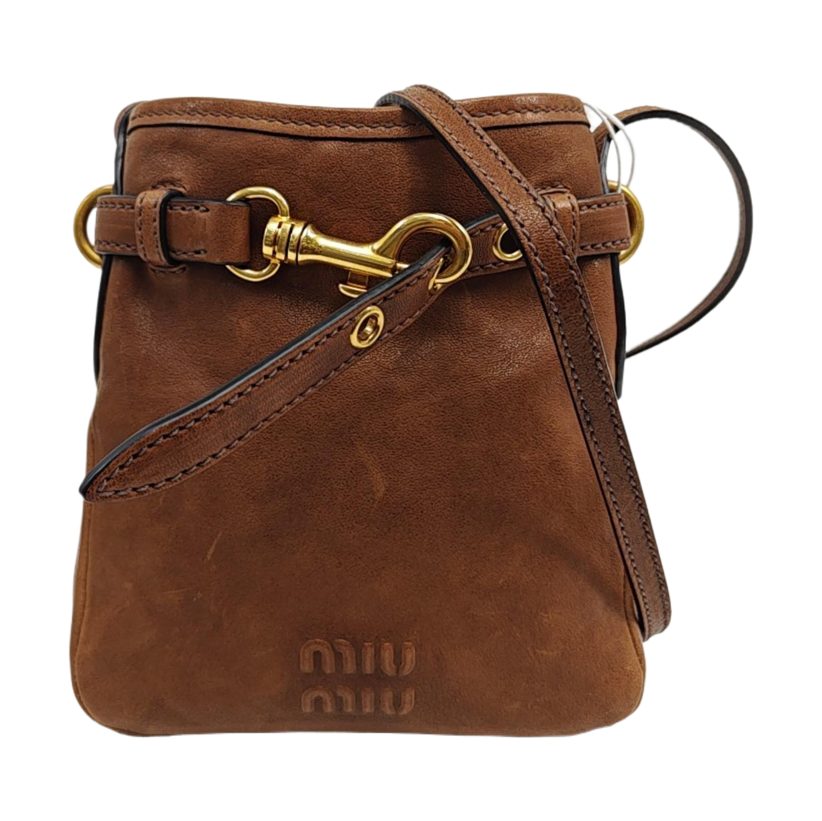Lambskin Bucket Bag Brown