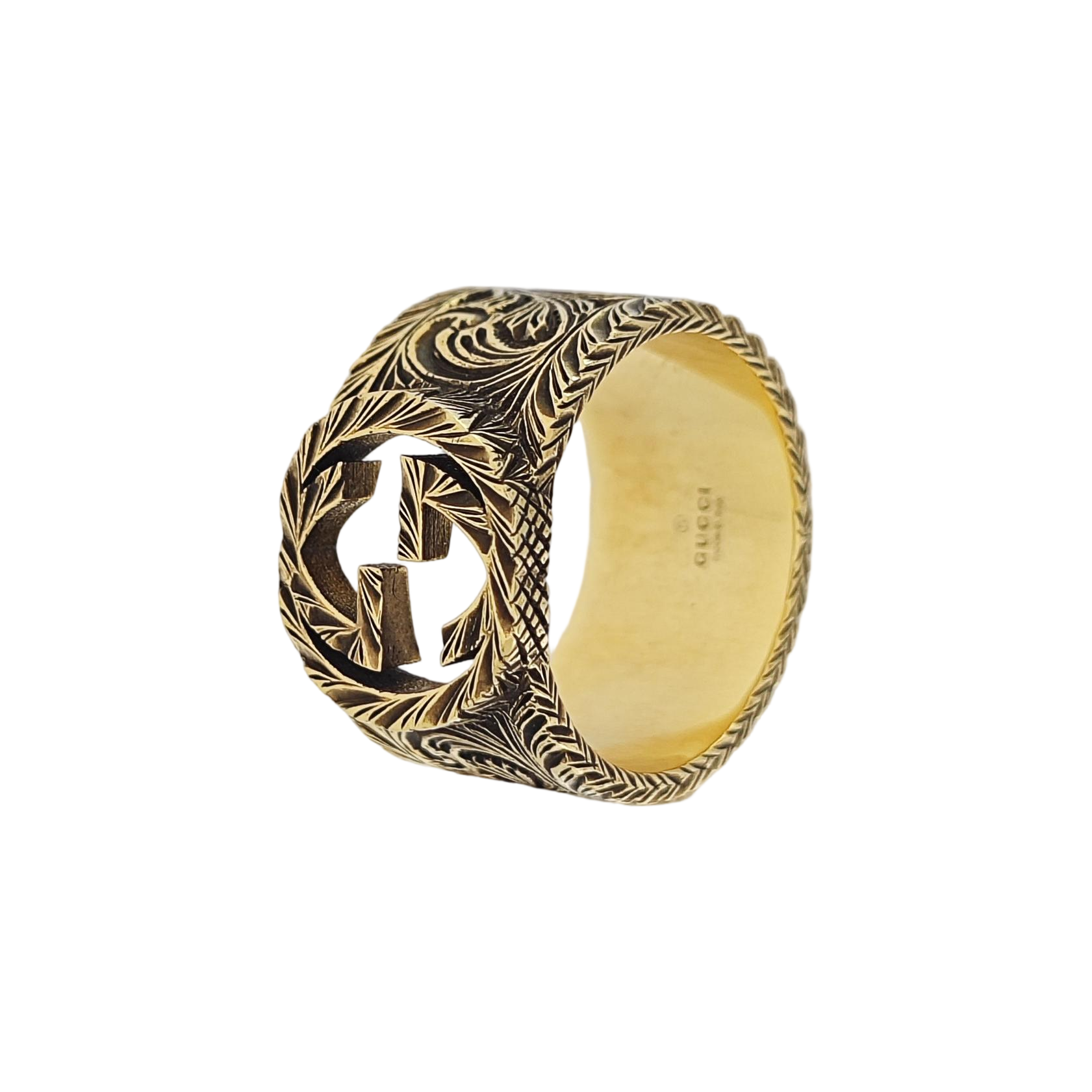 Interlocking G 18k Gold Ring HK 17
