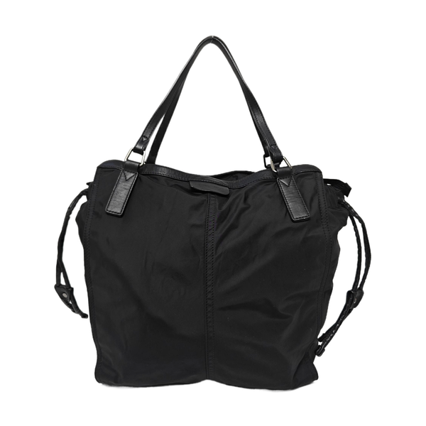 Nylon Top Handle Bag Black