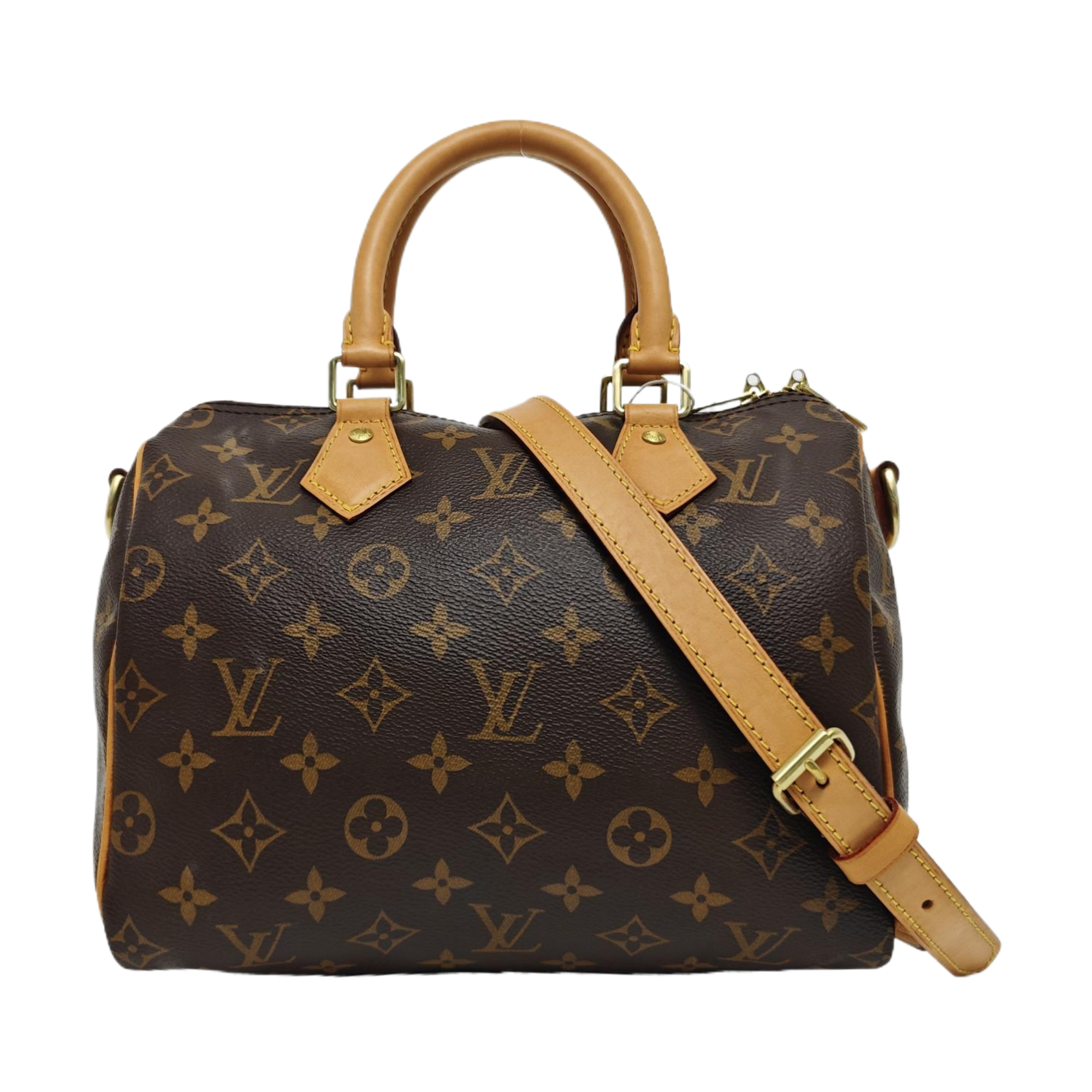 SPEEDY 25 Monogram Coated Canvas Brown