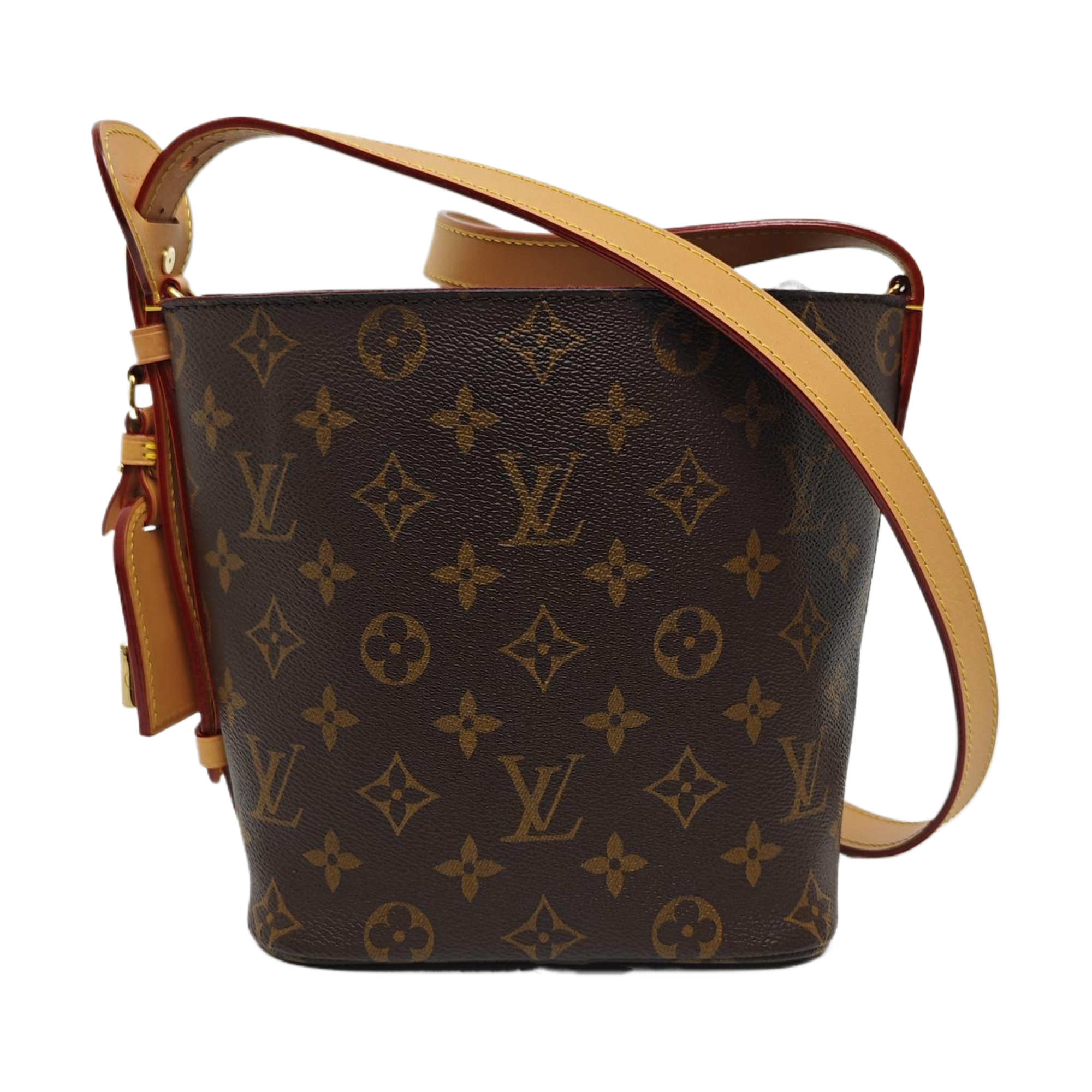 ALL IN BB Monogram Coated Canvas Brown