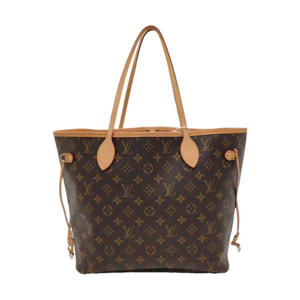 NEVERFULL MM Monogram Coated Canvas Brown