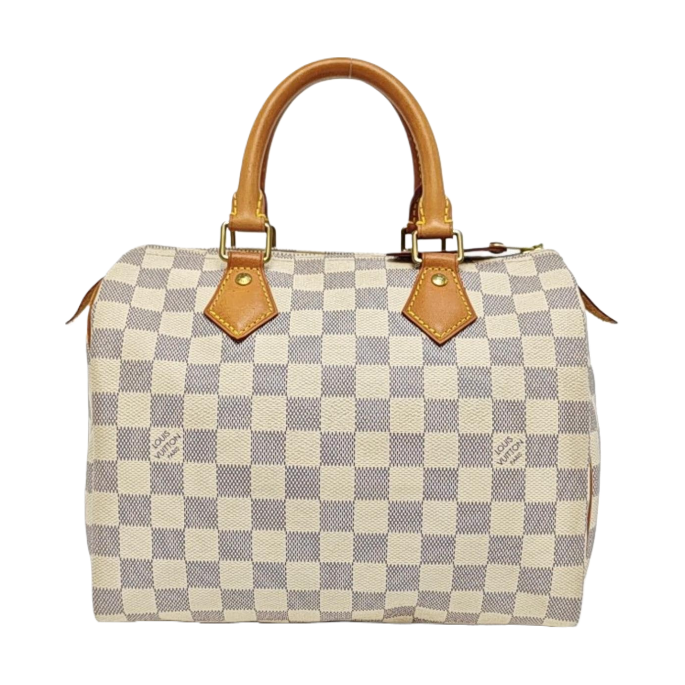 SPEEDY 25 Damier Azur Coated Canvas White