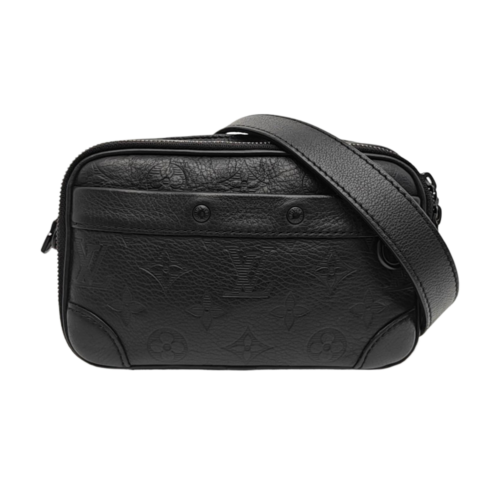 ALPHA Mini Monogram Calfskin Black