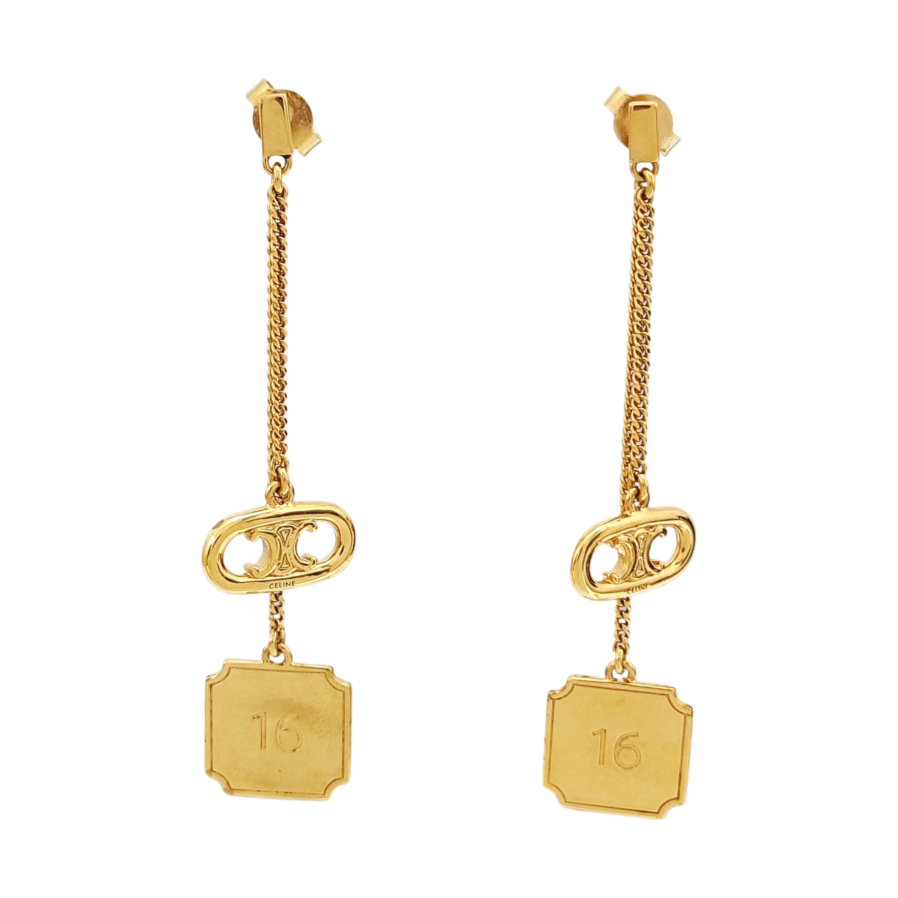 MAILLON TRIOMPHE Brass Gold Stud Earrings