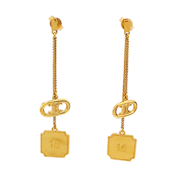 MAILLON TRIOMPHE Brass Gold Stud Earrings