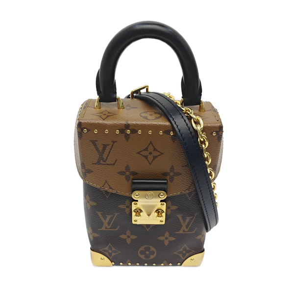 CAMERA BOX Monogram Coated Canvas Brown
