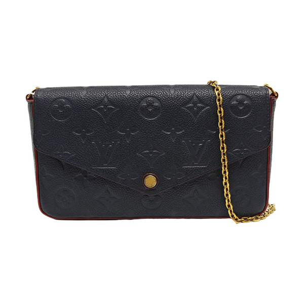 Authenticated pre-owned  FÉLICIE Monogram Calfskin Blue - Shoulder Bag at Looply