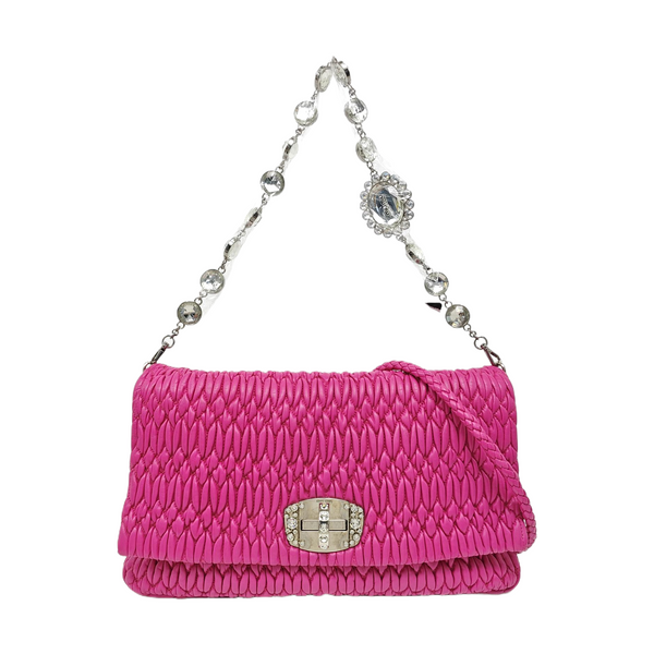 Crystal Quilted Lambskin Red