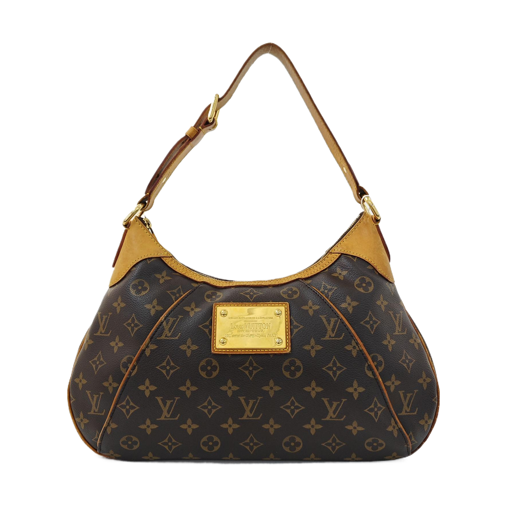 VINTAGE THAMES GM Monogram Coated Canvas Brown