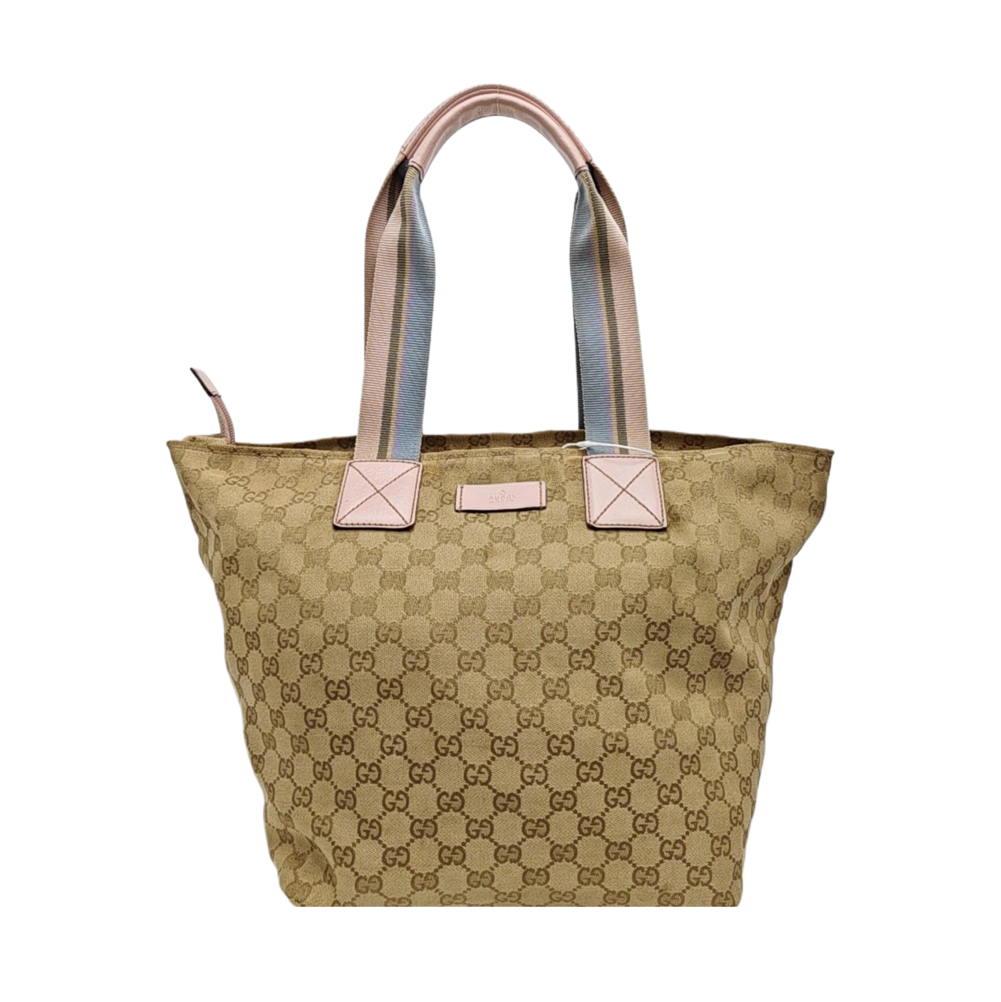 Monogram Canvas Tote Bag Brown