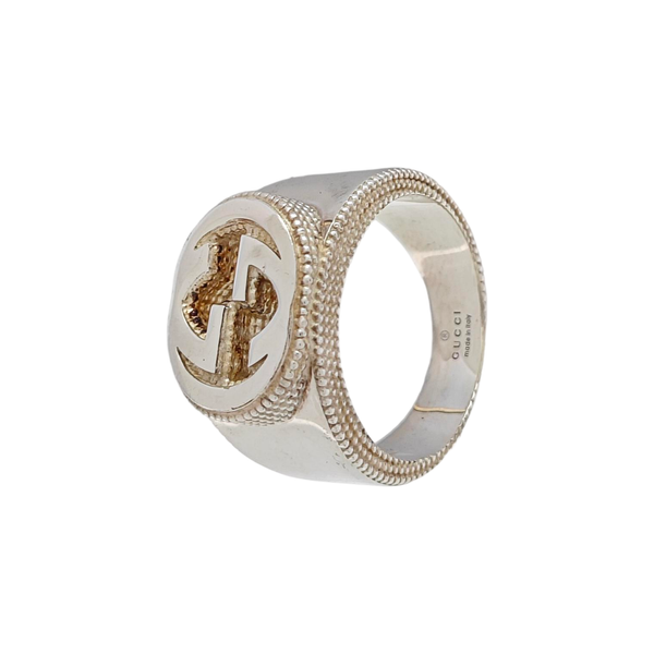Interlocking G 925 Sterling Silver Ring HK 21