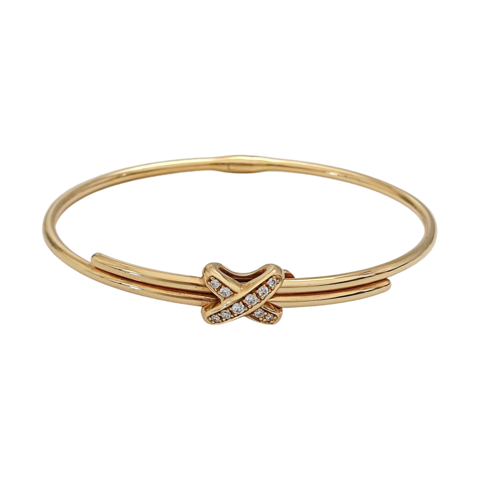 Jeux De Liens 18k Rose Gold Bangle
