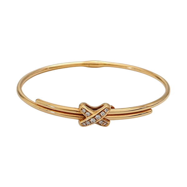 Jeux De Liens 18k Rose Gold Bangle
