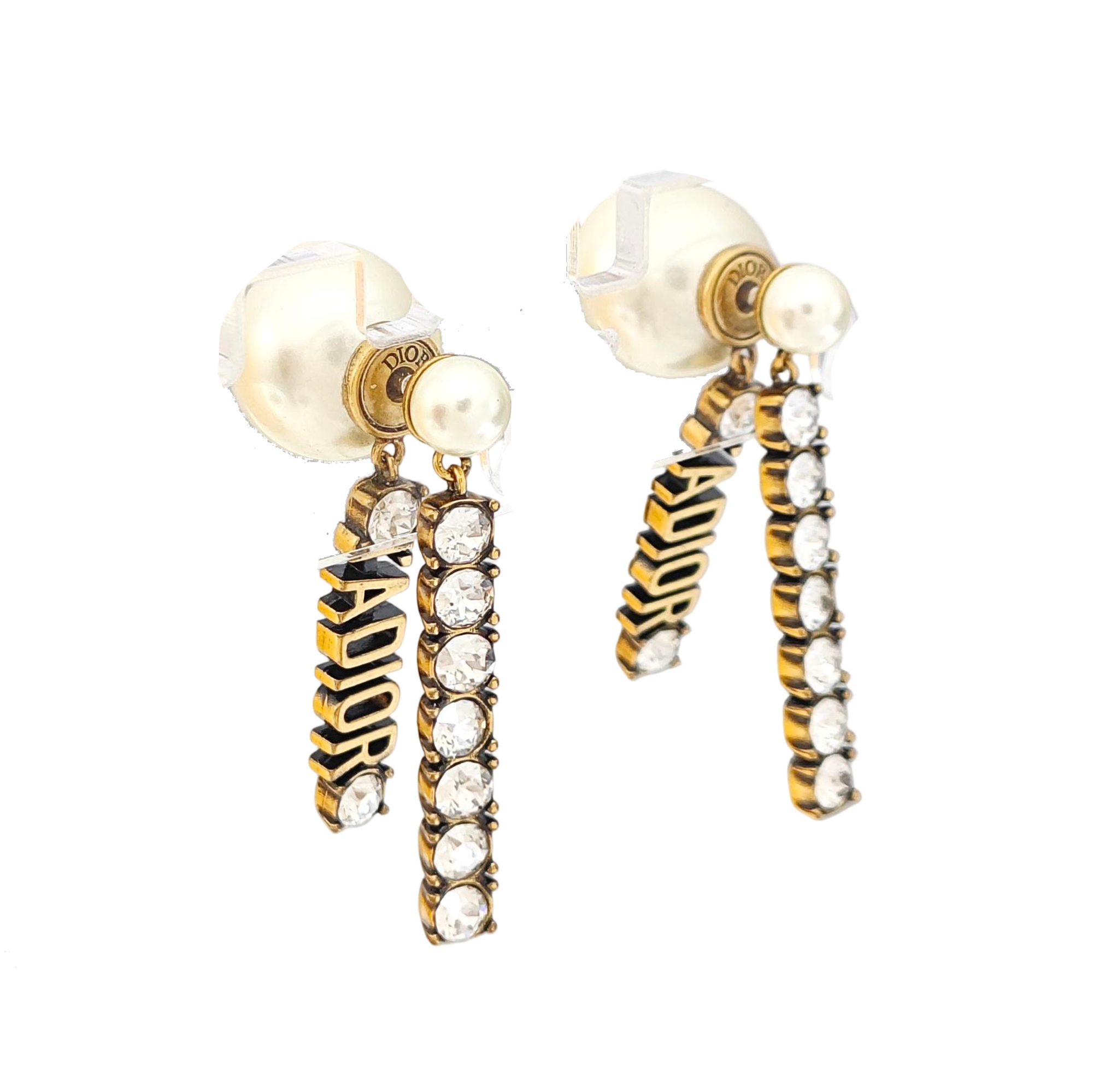 Dior Tribales Metal Gold Stud Earrings