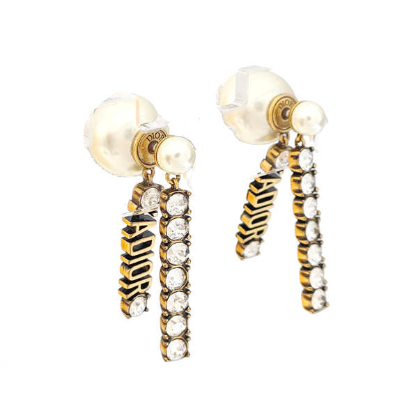 Dior Tribales Metal Gold Stud Earrings