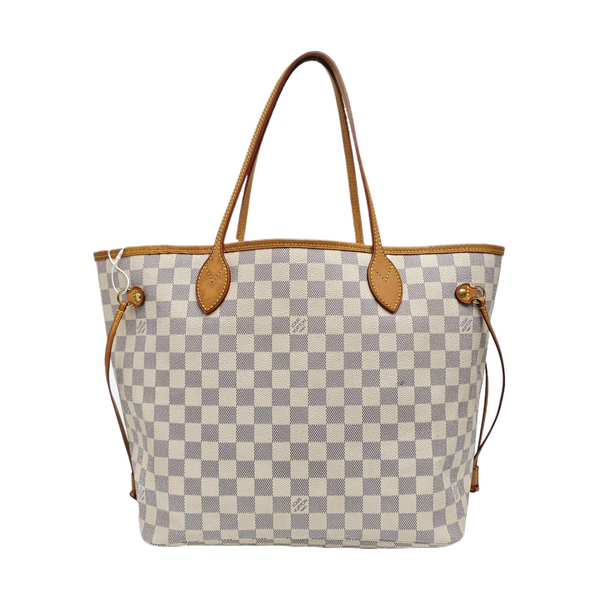NEVERFULL MM Damier Azur Coated Canvas Beige