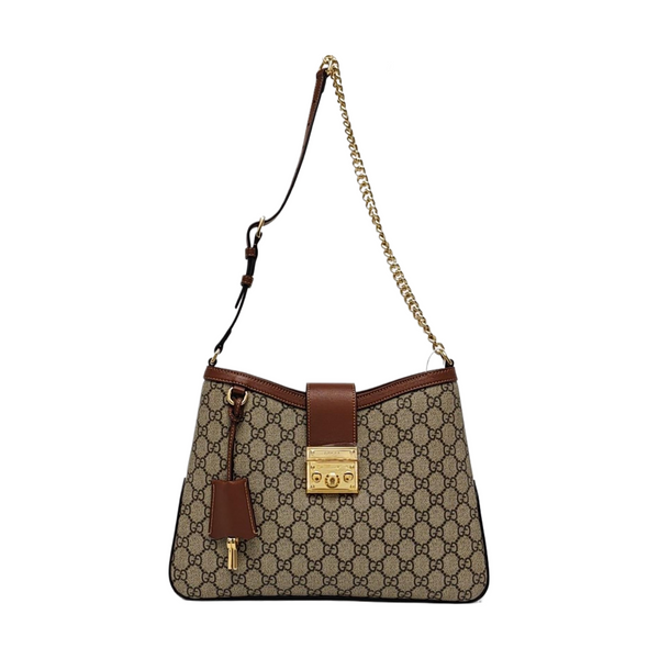 Padlock Medium Monogram Coated Canvas Brown