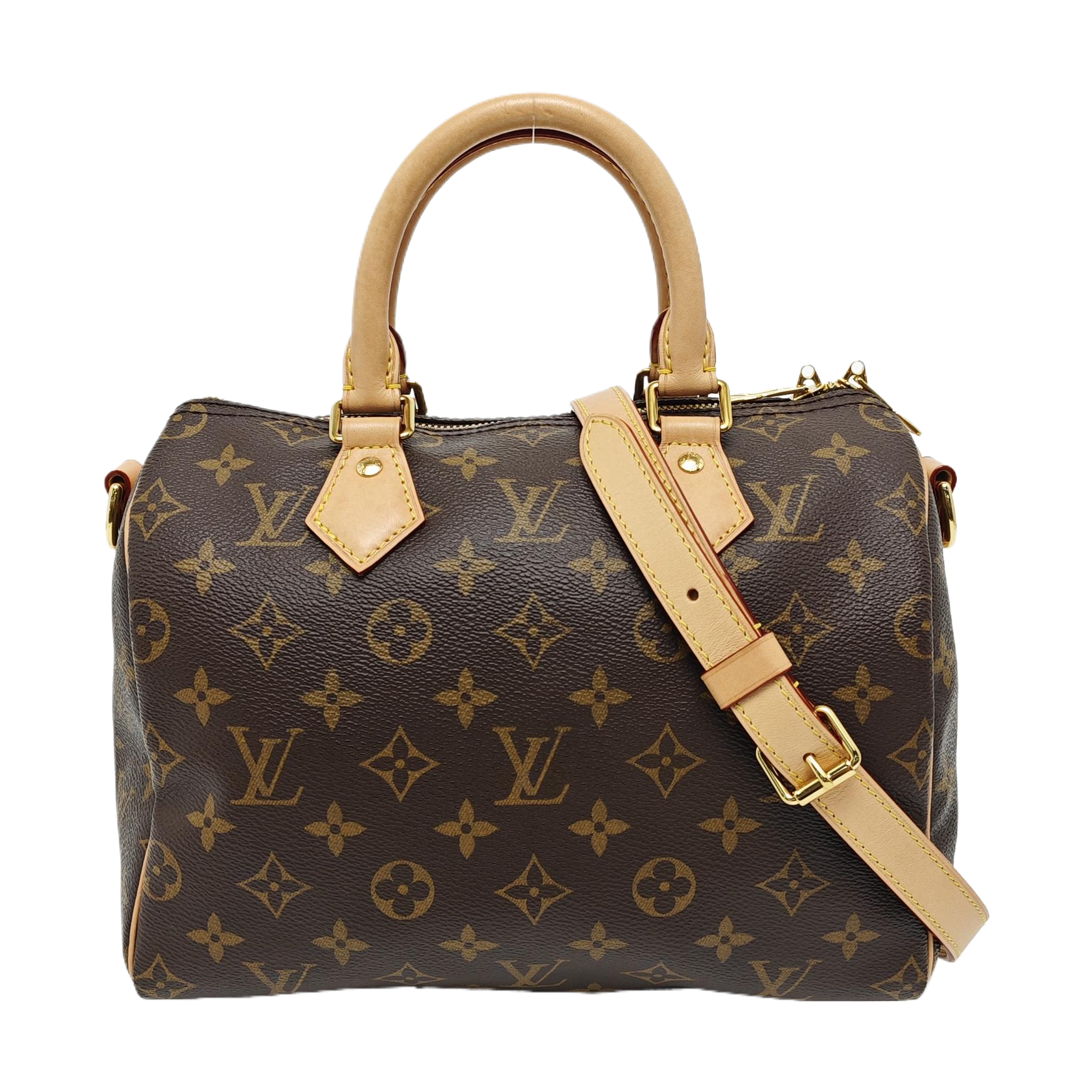 SPEEDY 25 Monogram Coated Canvas Brown