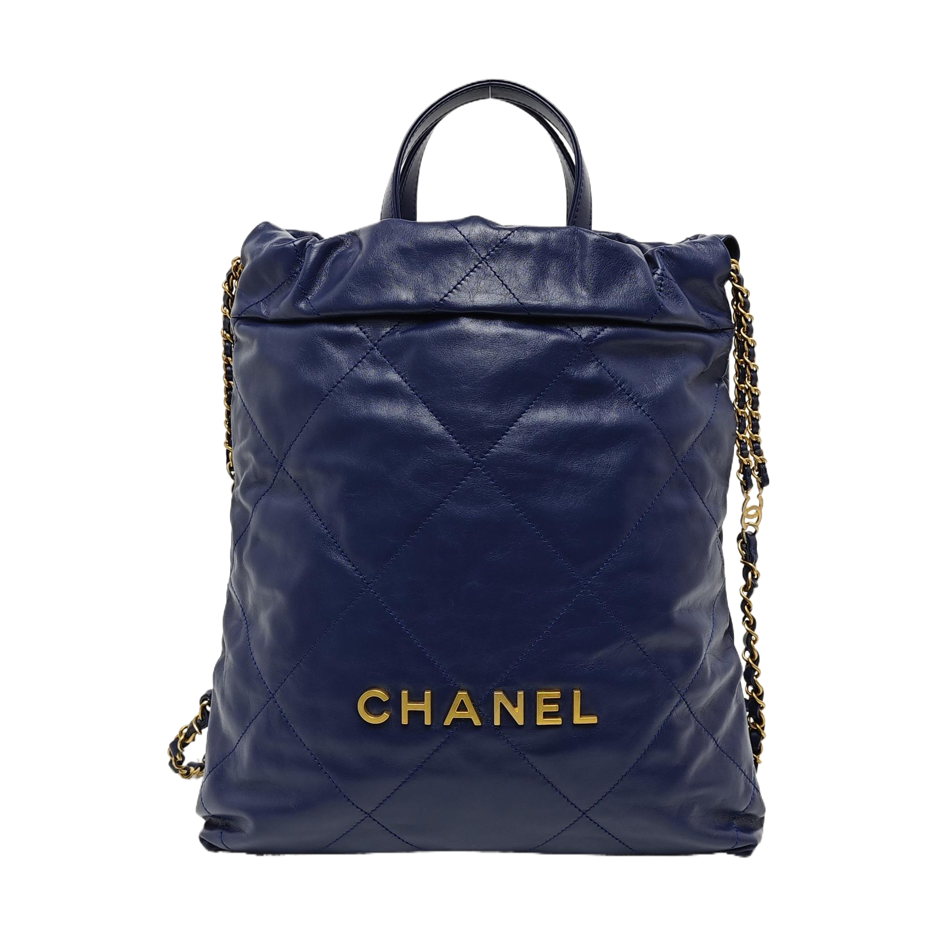 CHANEL 22 Small Quilted Calfskin Blue