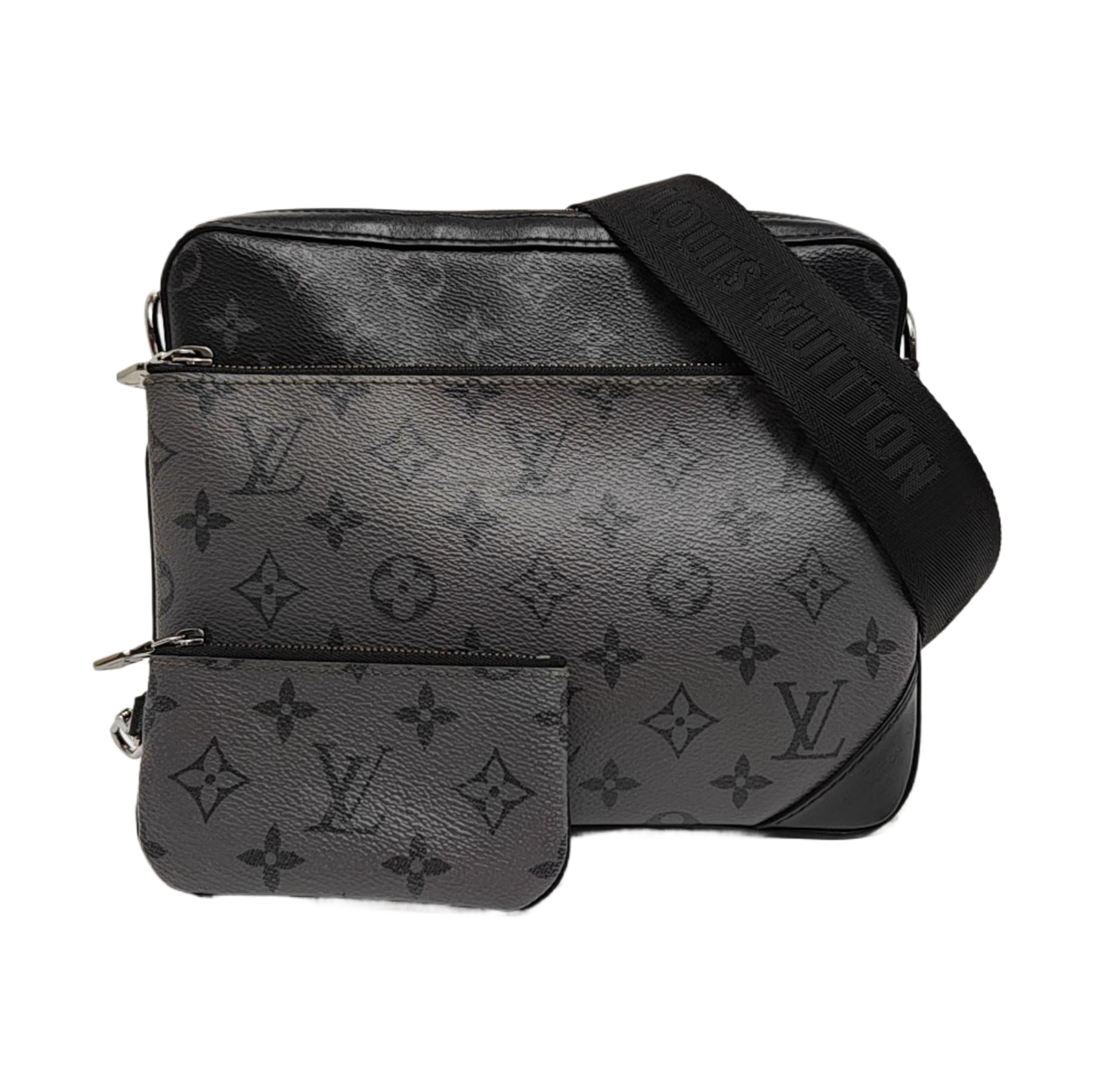 TRIO Monogram Coated Canvas Gray