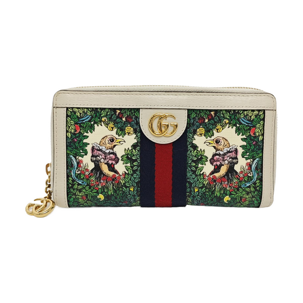 Ophidia Mini Monogram Coated Canvas Beige Wallet