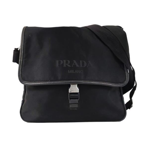 Nylon Shoulder Bag Black