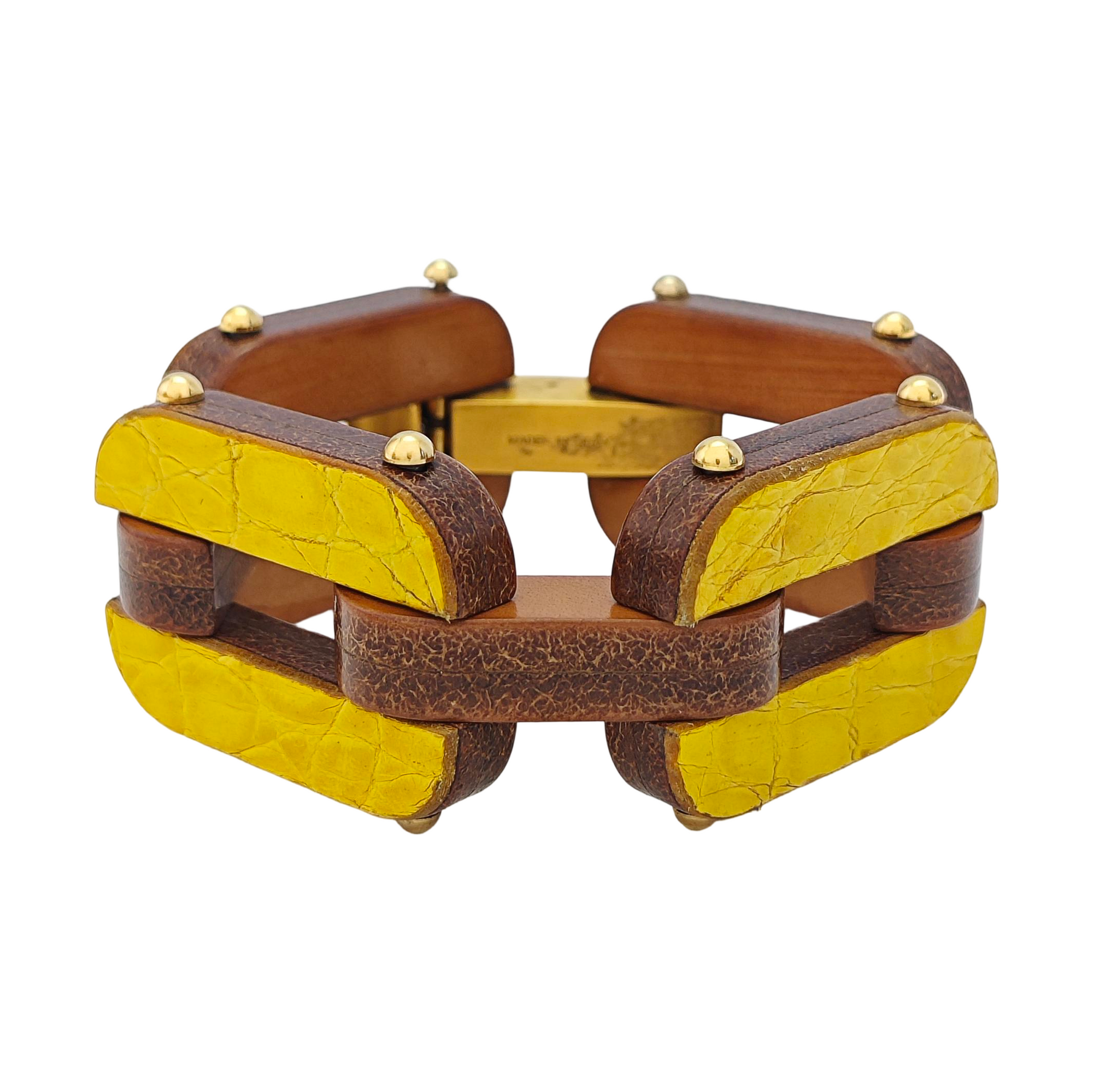 Leather Yellow Bracelet