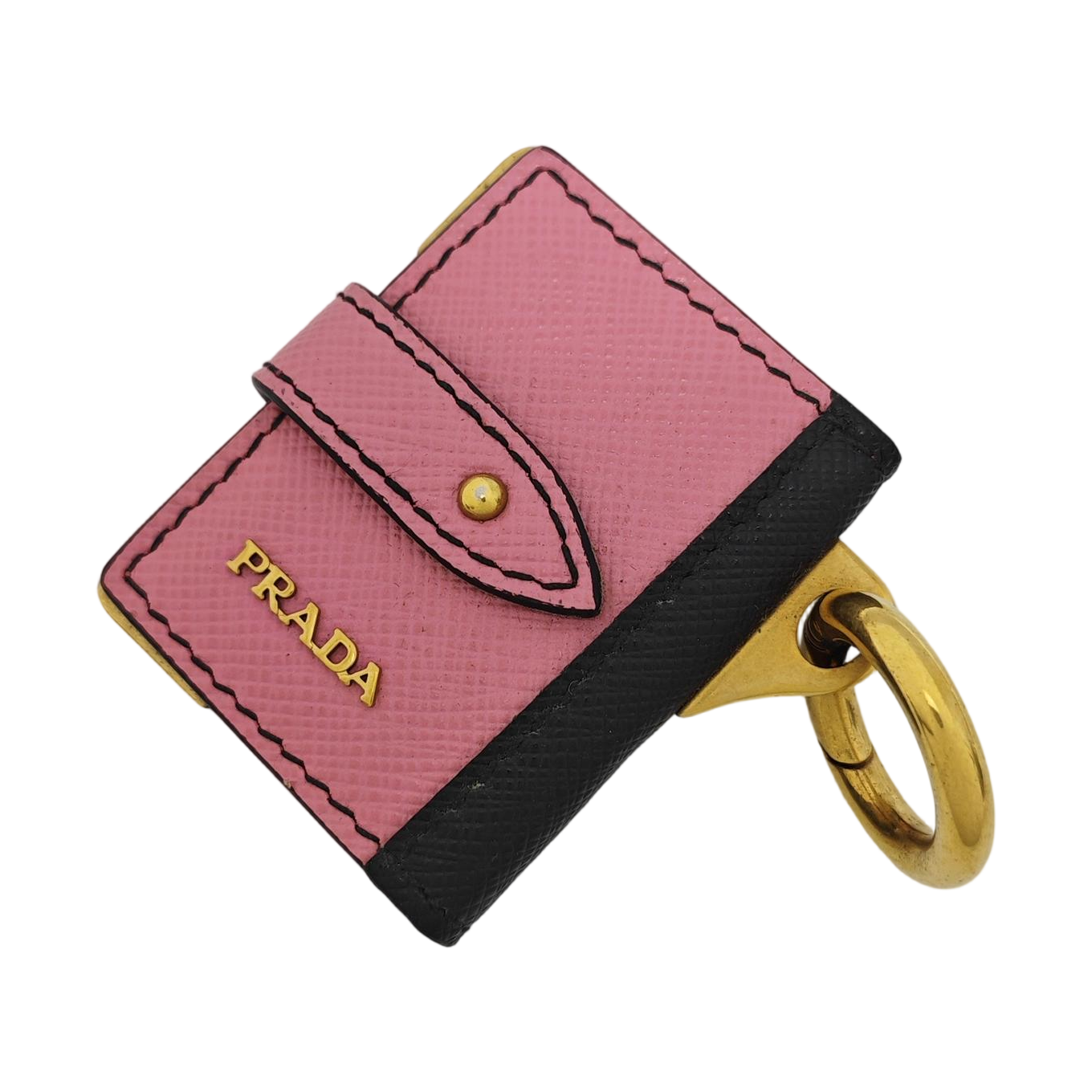 Leather Bag Charm Red