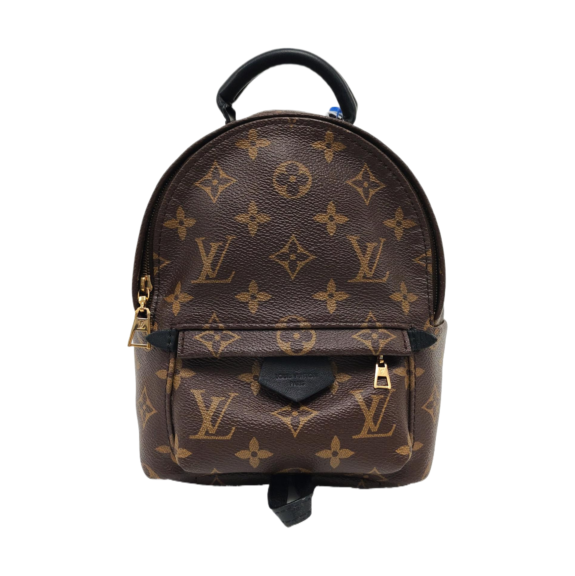 Authenticated pre-owned  PALM SPRINGS Mini Monogram Coated Canvas Brown - Backpack at Looply