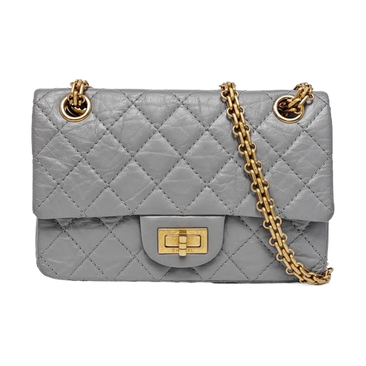 2.55 224 (mini) Quilted Calfskin Gray