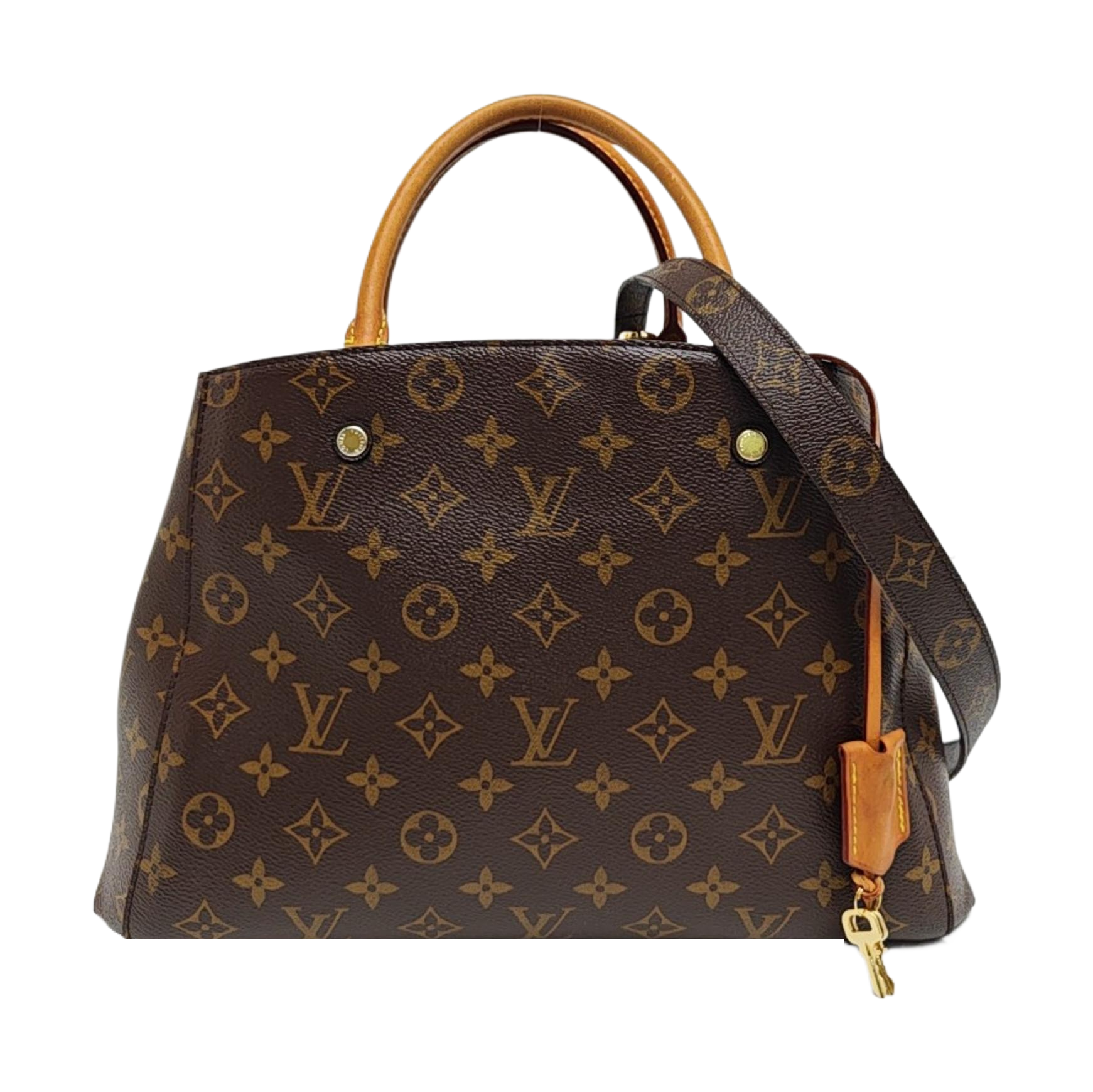 MONTAIGNE Monogram Coated Canvas Brown