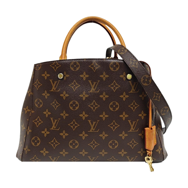 MONTAIGNE Monogram Coated Canvas Brown