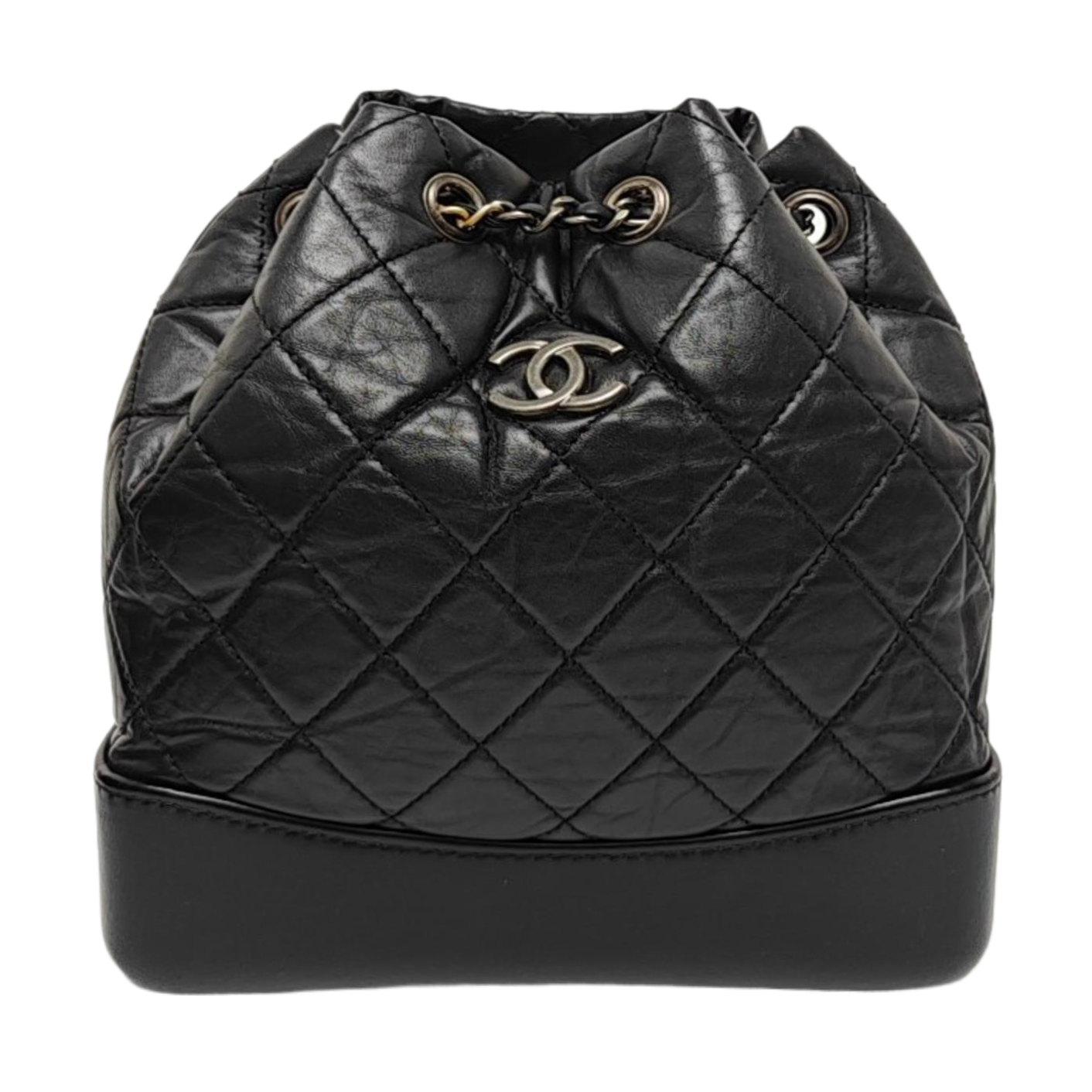 GABRIELLE Small Quilted Calfskin Black