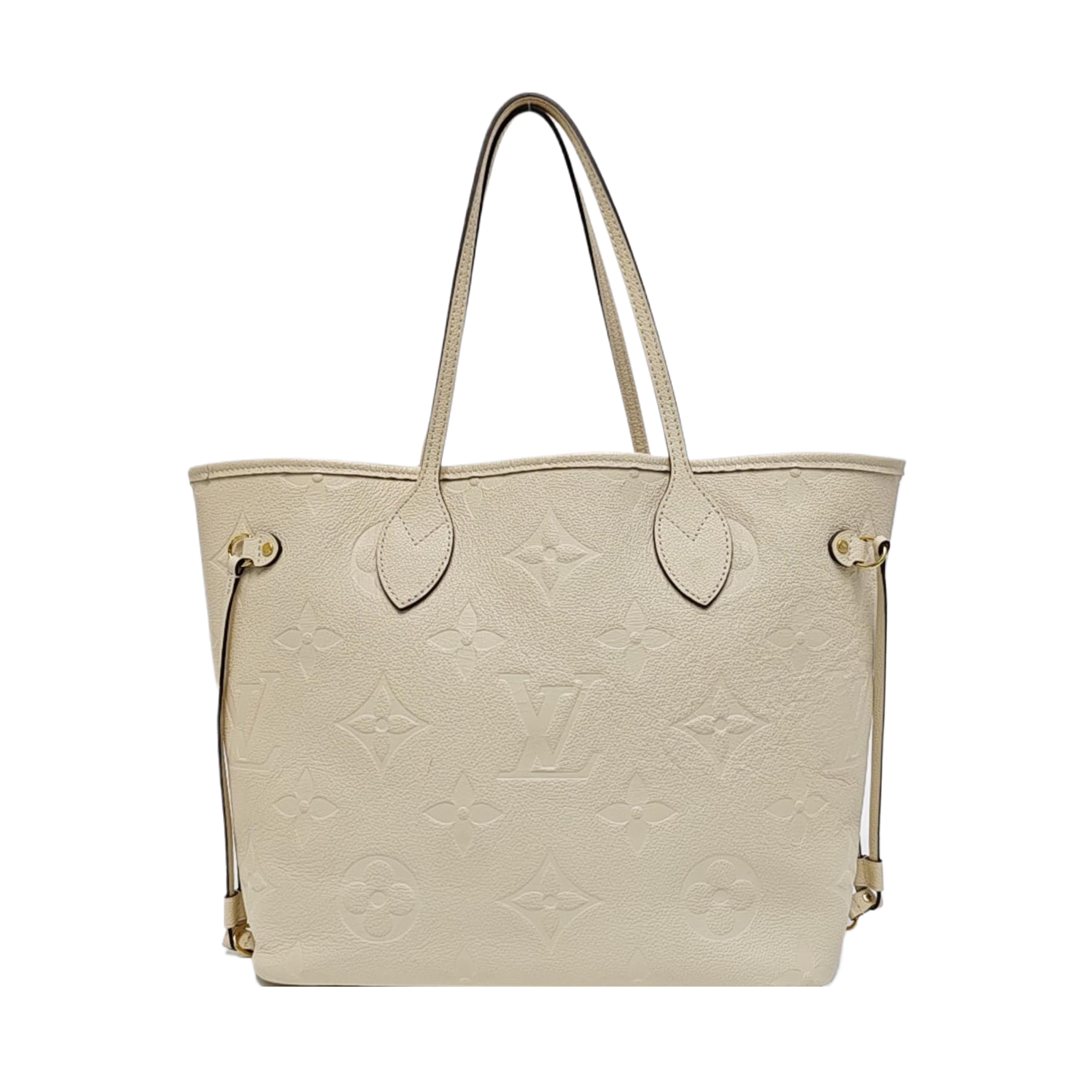 NEVERFULL MM Monogram Calfskin Beige