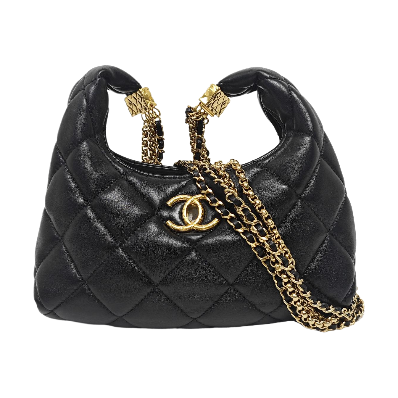 24A Quilted Lambskin Black