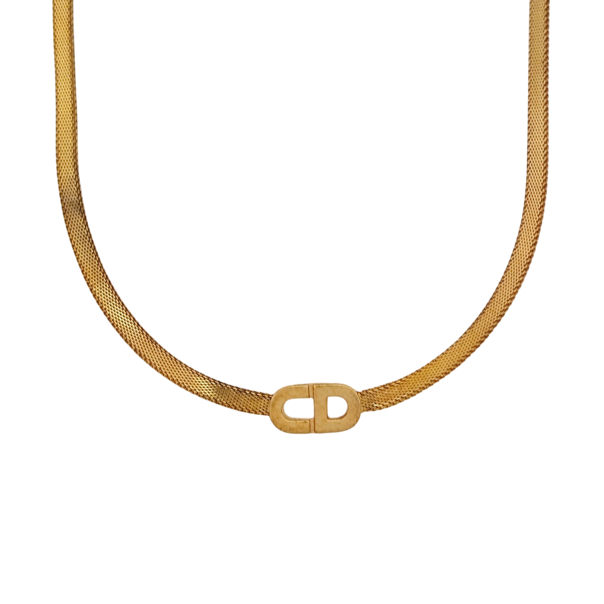 Petit CD Metal Gold Necklace