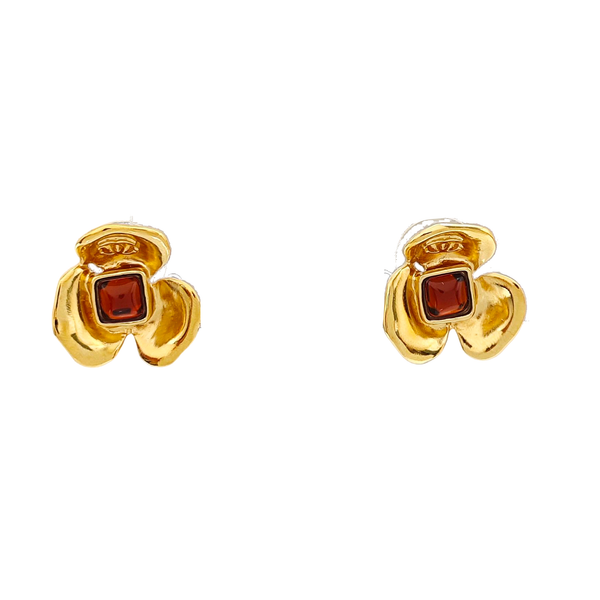 Metal Gold Stud Earrings