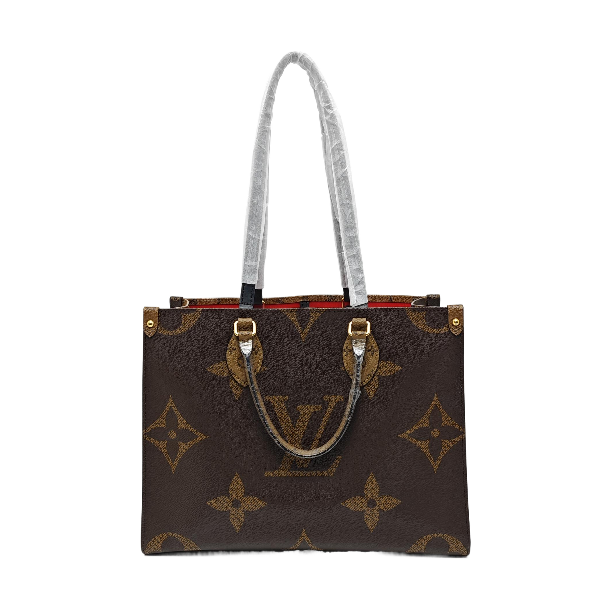 ONTHEGO MM Monogram Coated Canvas Brown