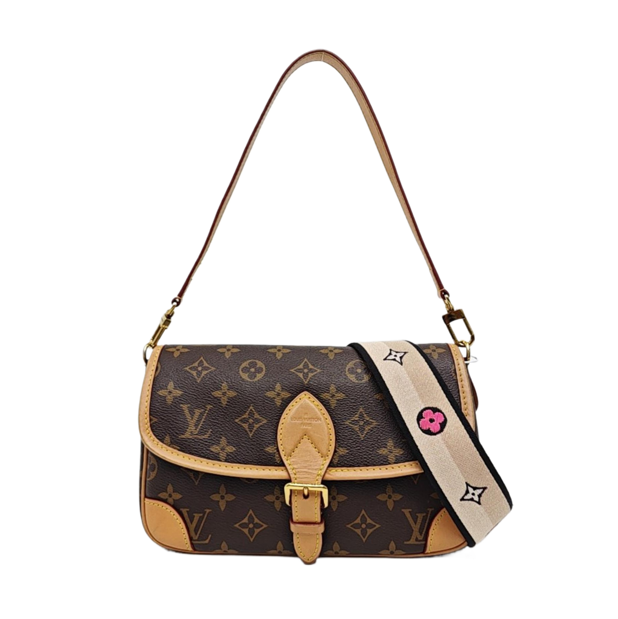 DIANE Monogram Coated Canvas Brown