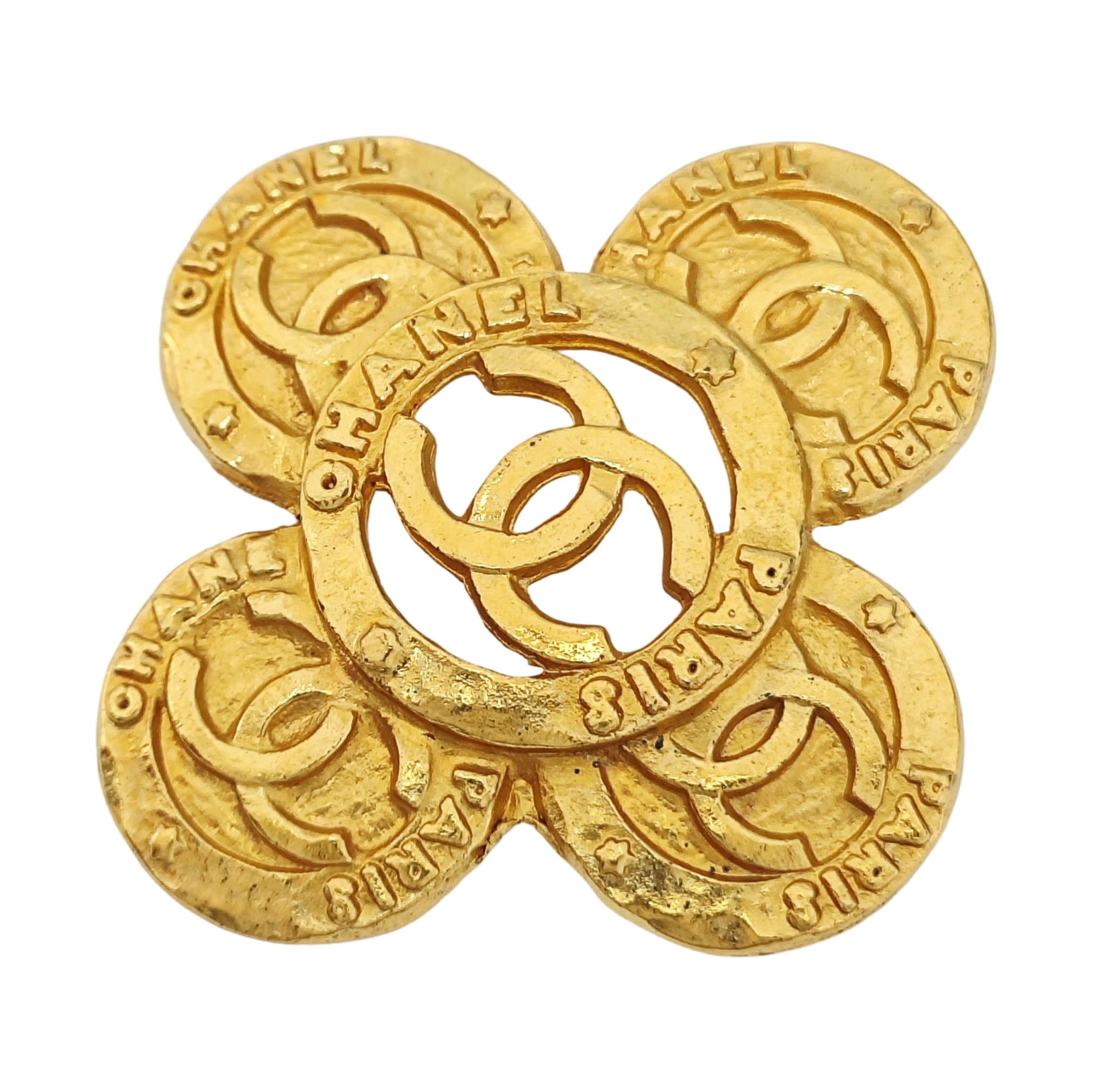 Metal Gold Brooch