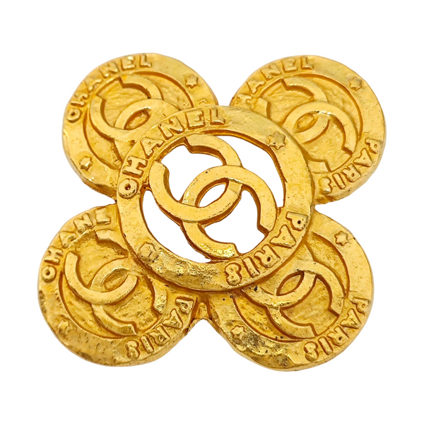 Metal Gold Brooch