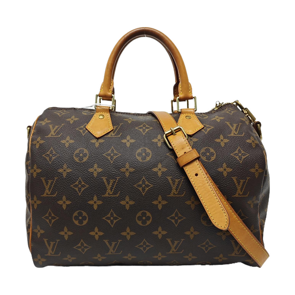 SPEEDY 30 Monogram Coated Canvas Brown