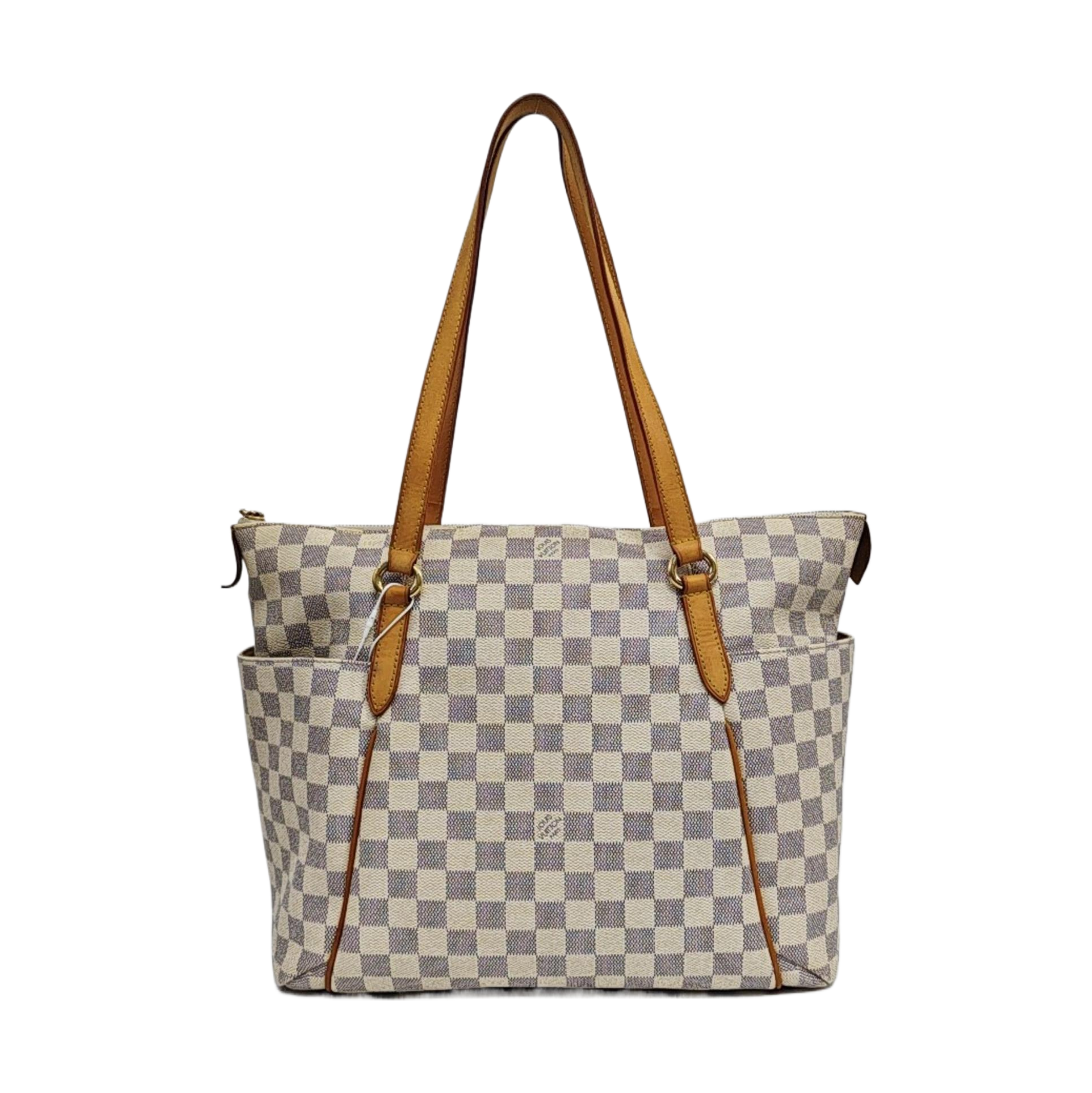 TOTALLY MM Damier Azur Coated Canvas White