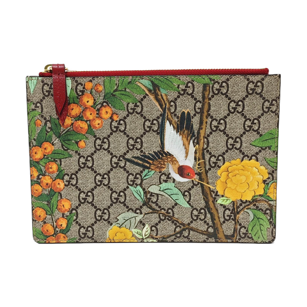 GG Blooms Monogram Coated Canvas Beige