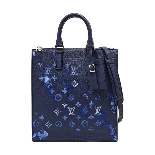 SAC PLAT Calfskin Blue