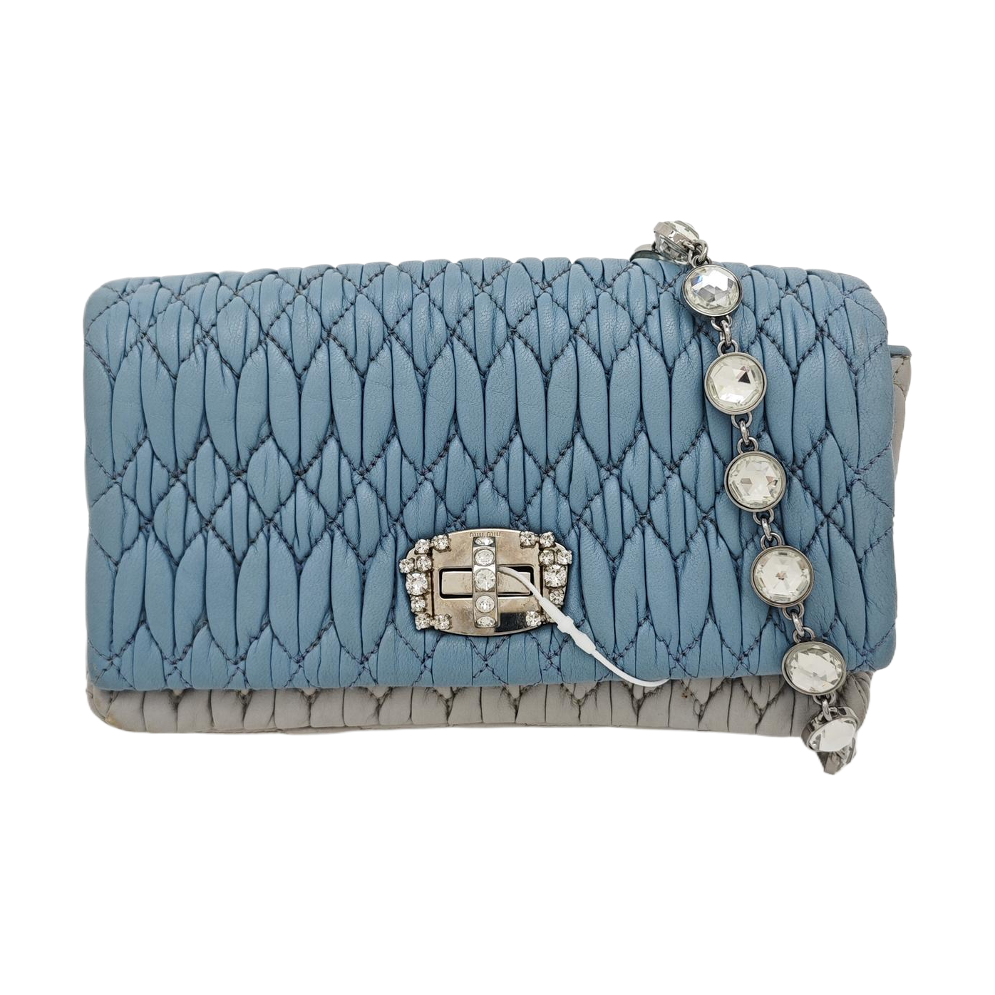 Crystal Quilted Lambskin Blue
