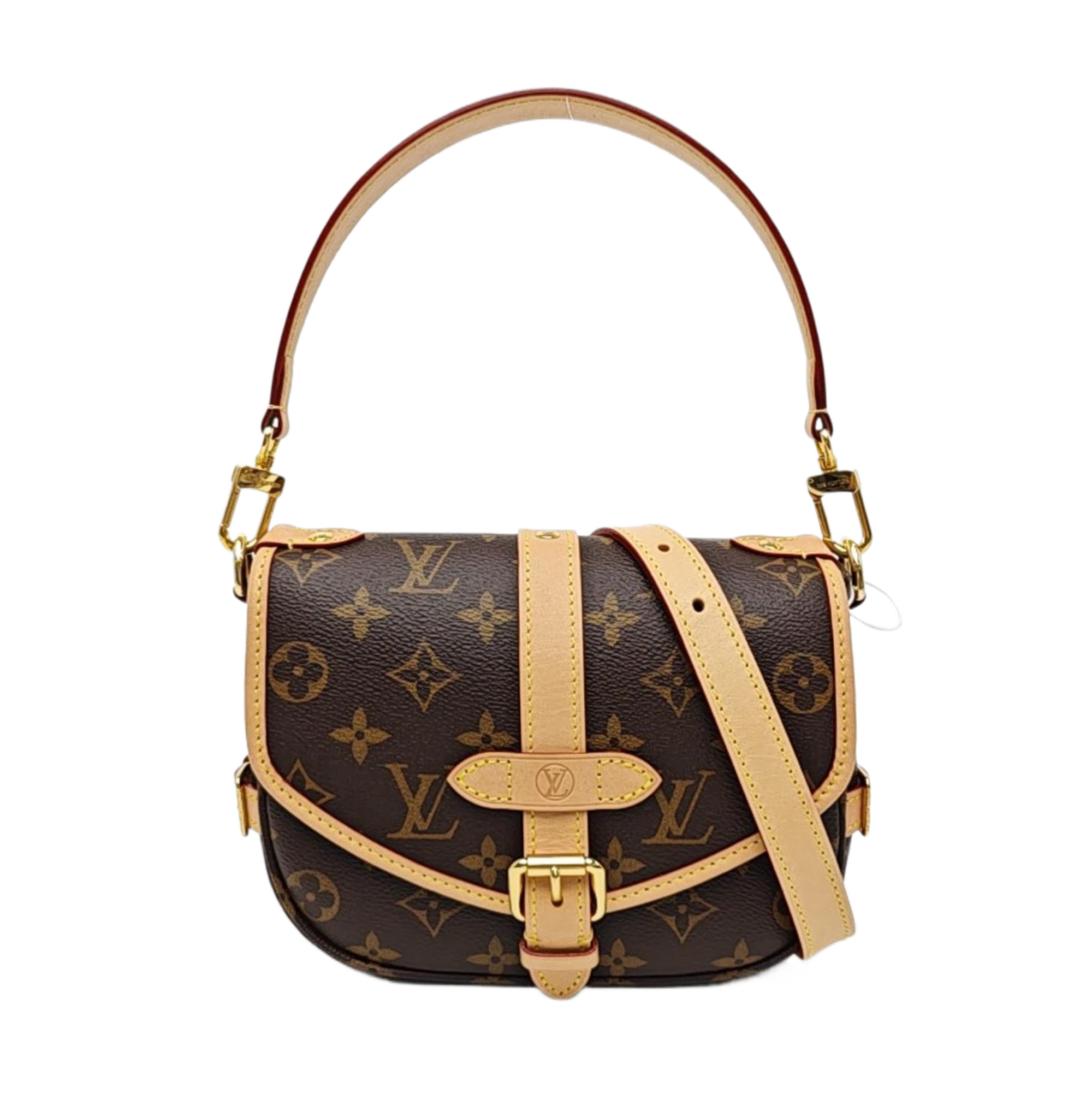 SAUMUR BB Monogram Coated Canvas Brown
