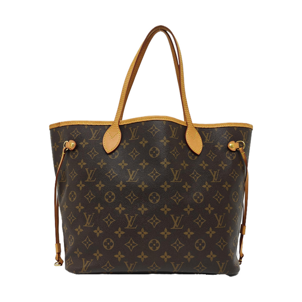 NEVERFULL MM Monogram Coated Canvas Brown